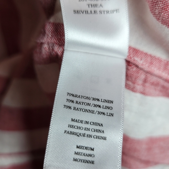 Rails Seville Striped Tie-Front Cropped Button-Down Size Medium - Picture 11 of 12